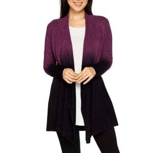 Barefoot Dreams CozyChic Lite Knit Calypso Ombre Wrap Cardigan Size S/M Purple